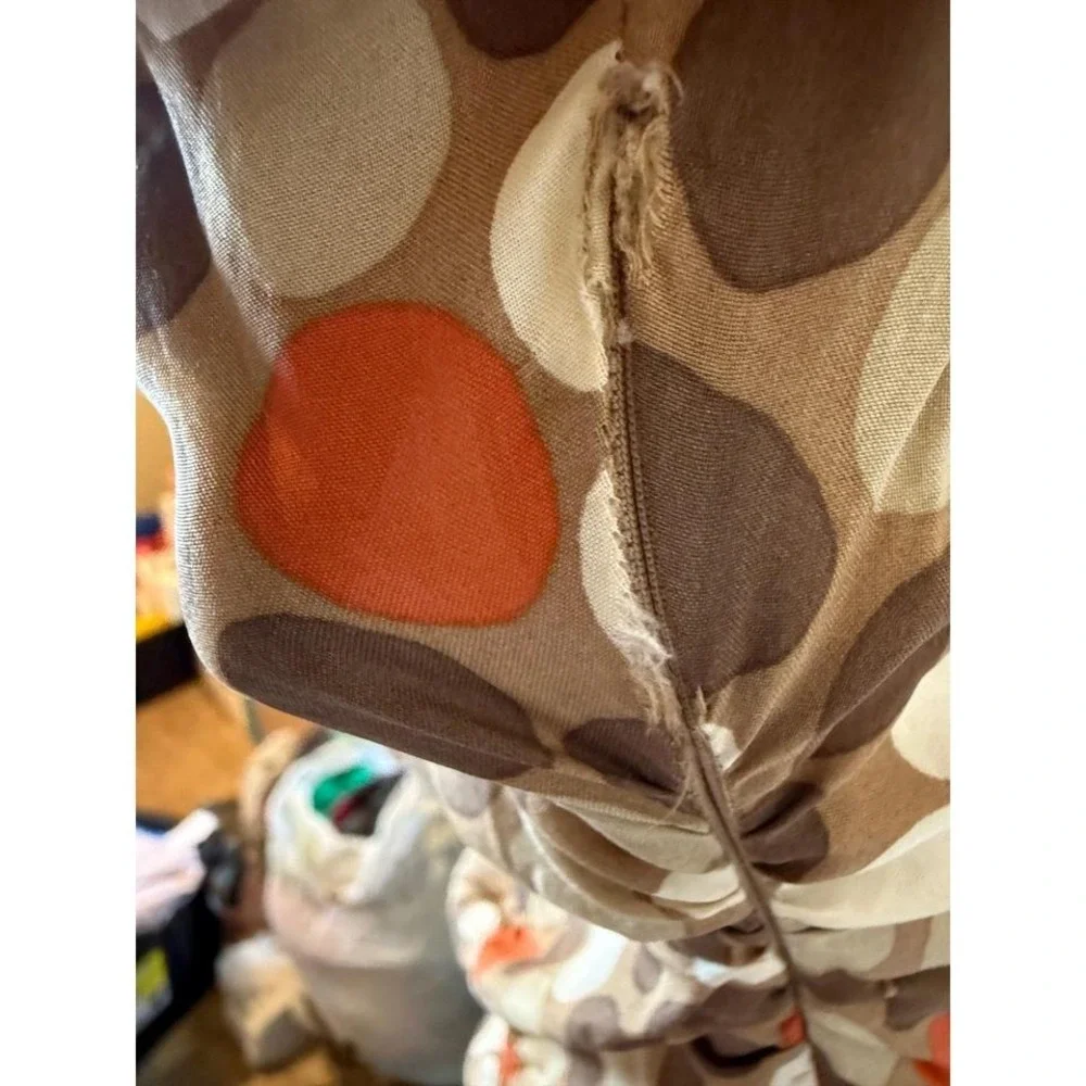 MICHAEL Michael Kors Women's 4P Silk Short Sleeve Button Up Shirt Polka Dot - Picture 5 of 6